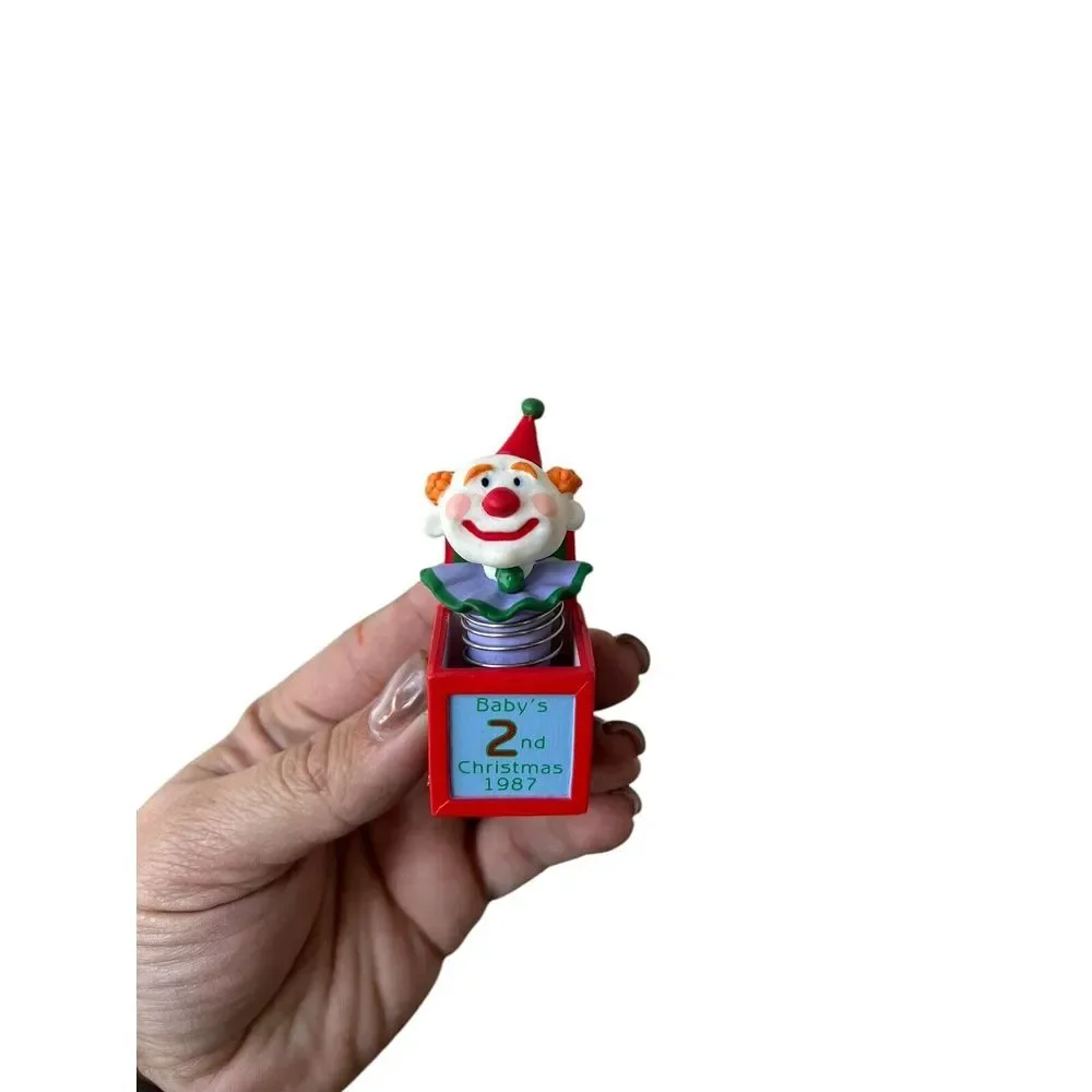 Vintage 1987 Hallmark Baby's Second Christmas Ornament Hand Crafted‎ in Box.